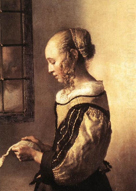 Girl Reading a Letter at an Open Window (detail) wt, VERMEER VAN DELFT, Jan